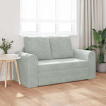 Sammenleggbar Sofa Seng Lysegrå 148 X 71 X 83 Cm Fløyel