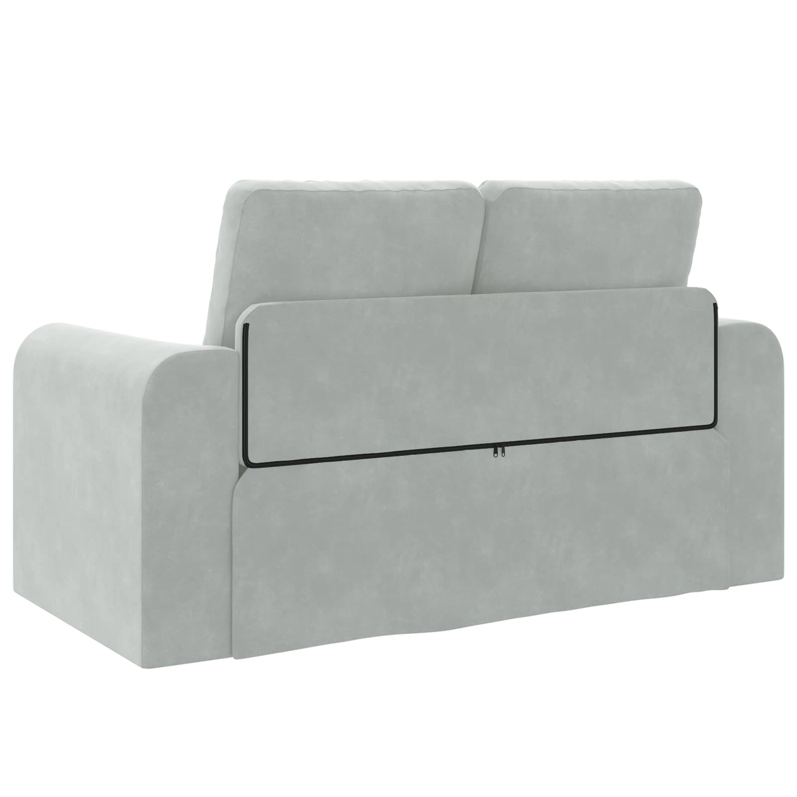 Sammenleggbar Sofa Seng Lysegrå 148 X 71 X 83 Cm Fløyel