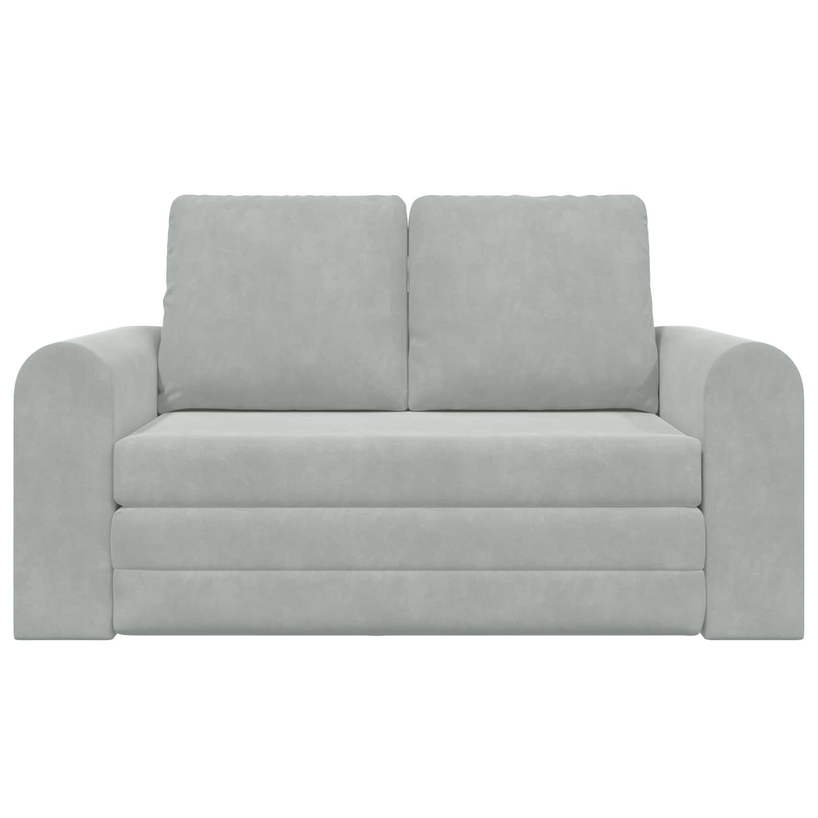 Sammenleggbar Sofa Seng Lysegrå 148 X 71 X 83 Cm Fløyel