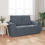 Sammenleggbar Sofa Seng Mørkegrå 148 X 71 X 83 Cm Fløyel