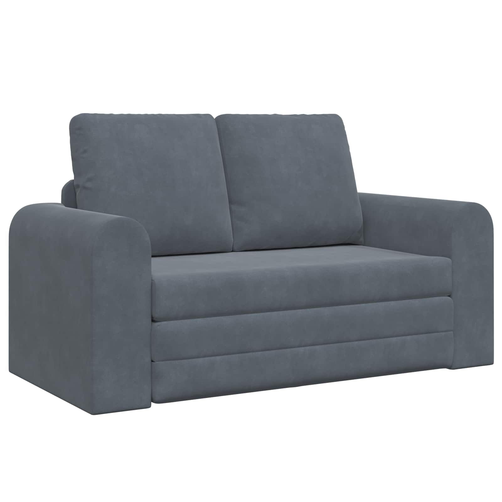 Sammenleggbar Sofa Seng Mørkegrå 148 X 71 X 83 Cm Fløyel
