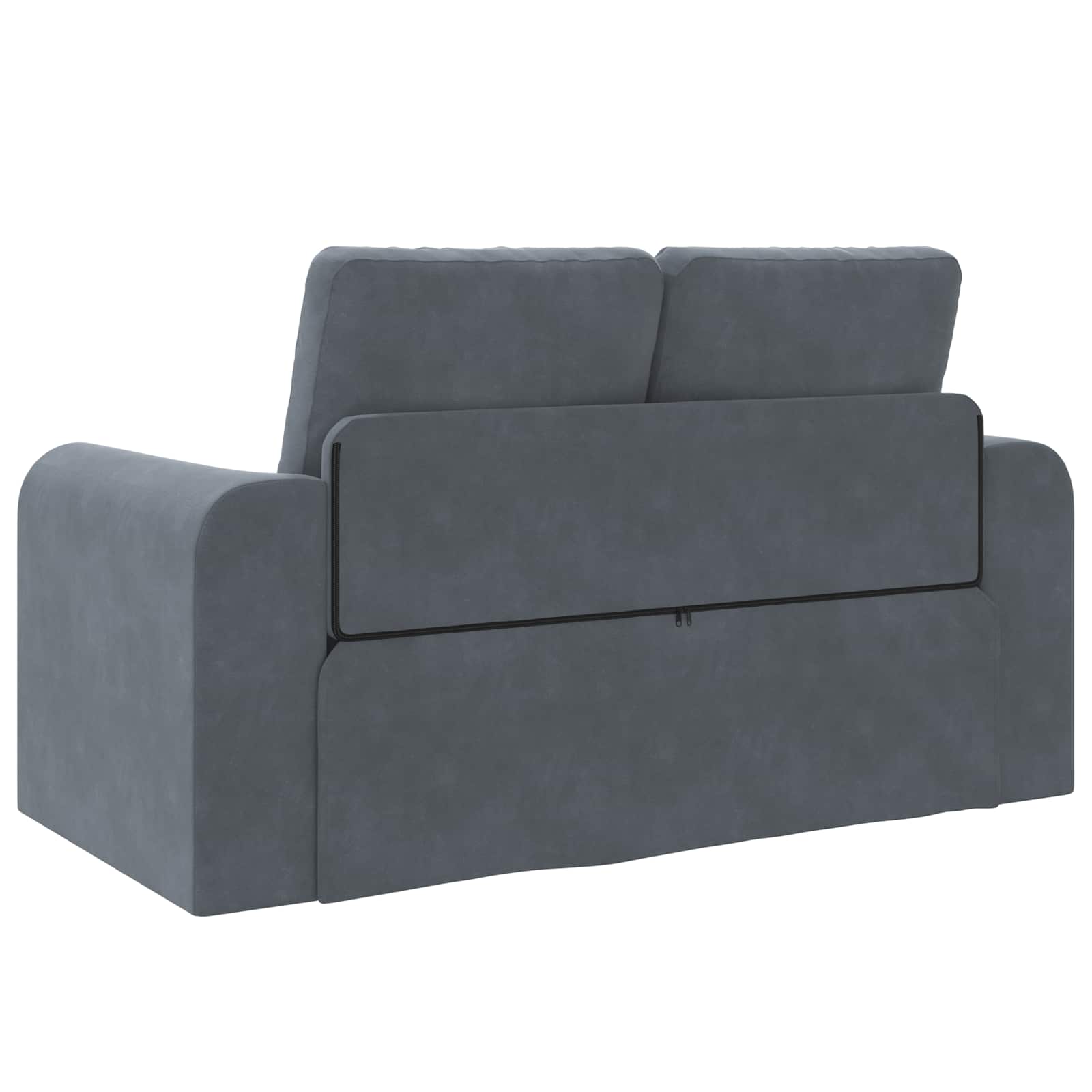 Sammenleggbar Sofa Seng Mørkegrå 148 X 71 X 83 Cm Fløyel