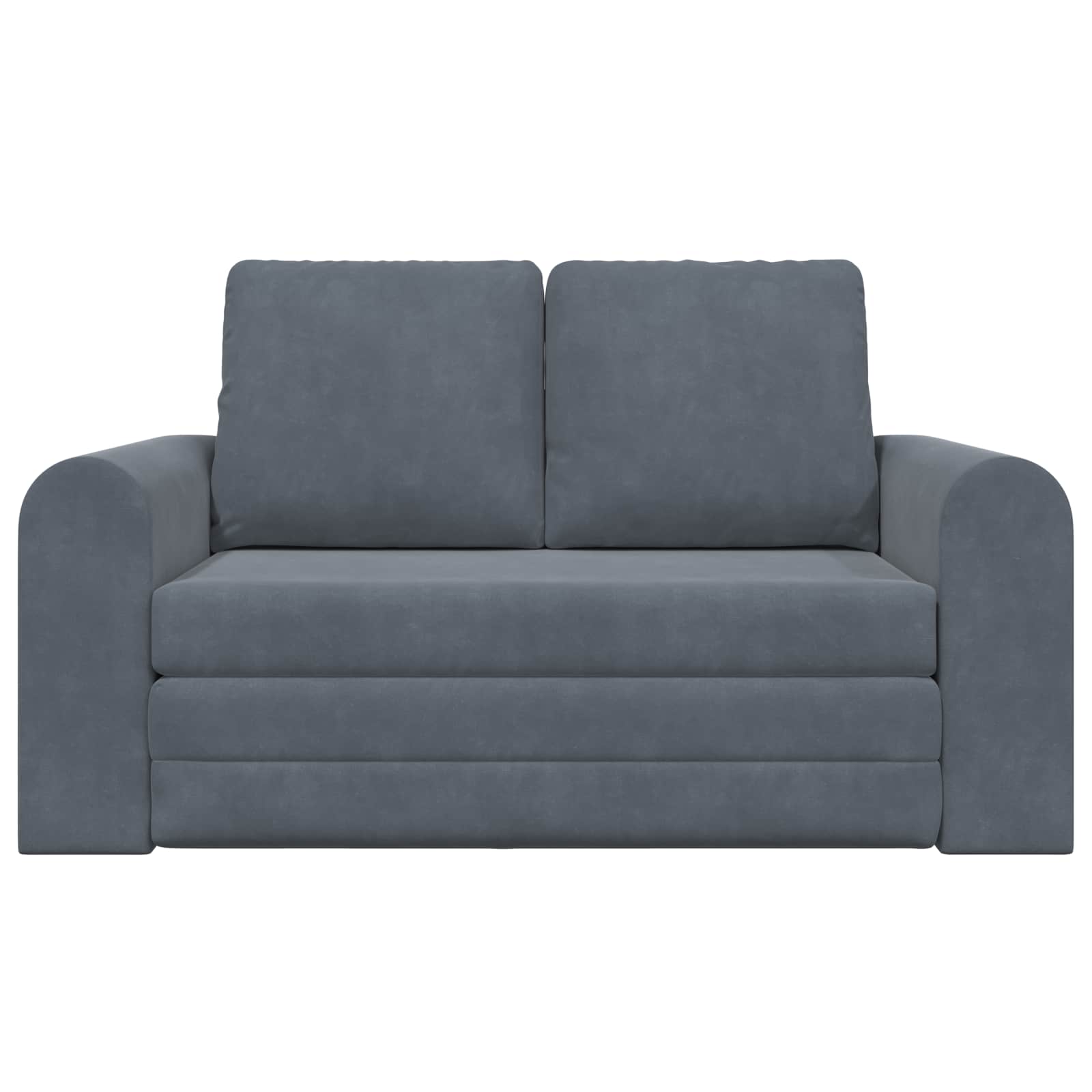 Sammenleggbar Sofa Seng Mørkegrå 148 X 71 X 83 Cm Fløyel