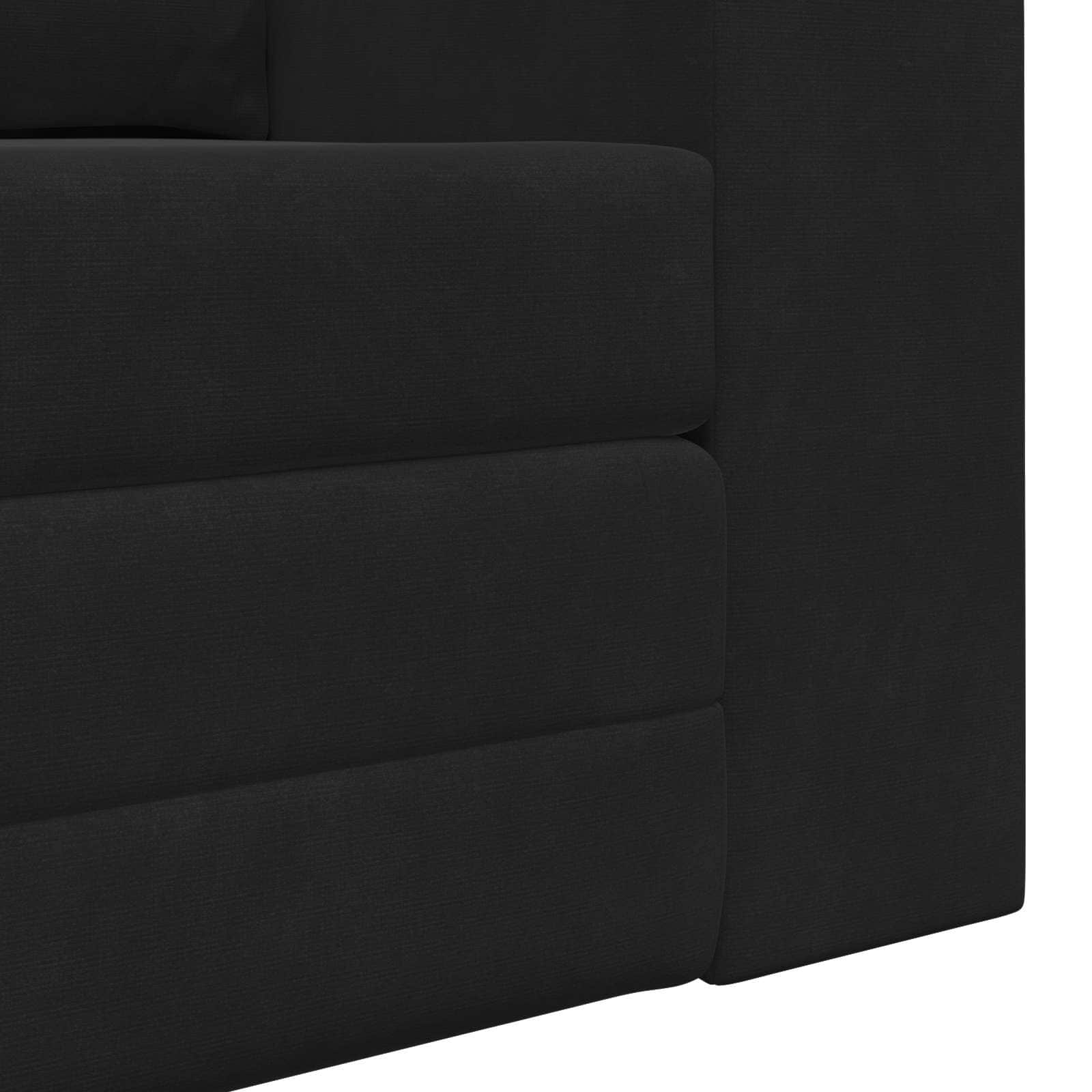 Sammenleggbar Sofa Seng Svart 148 X 71 X 83 Cm Fløyel