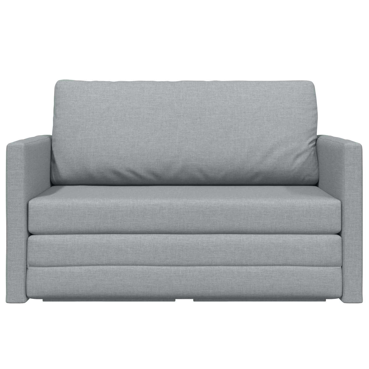 2-Seters Sammenleggbart Sovesofa Lysegrå 124 X 71 X 78 Cm Stoff