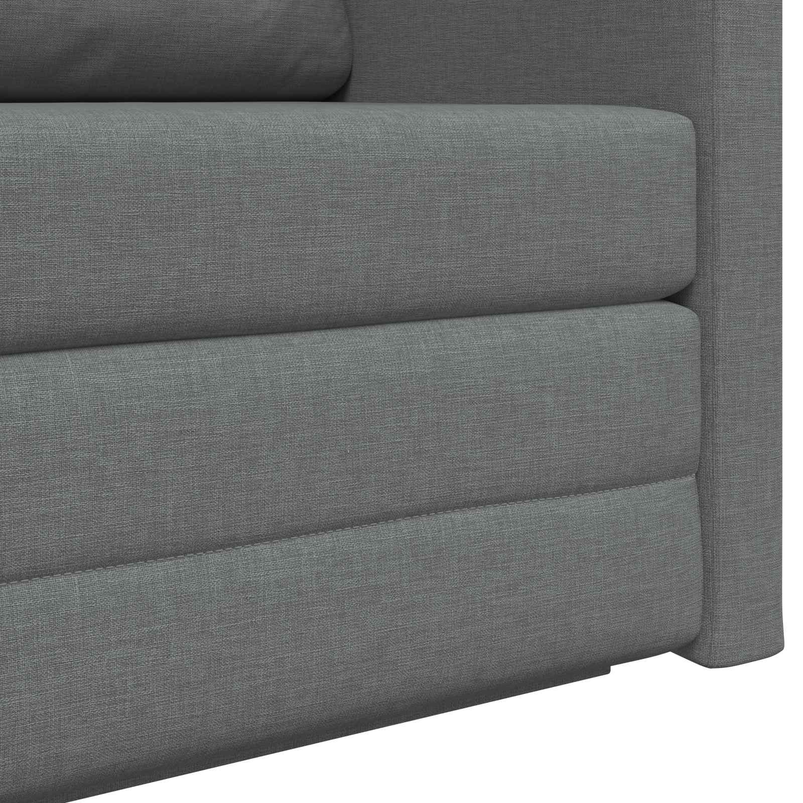 Sammenleggbar Sofa Seng Mørkegrå 124 X 71 X 78 Cm Stoff
