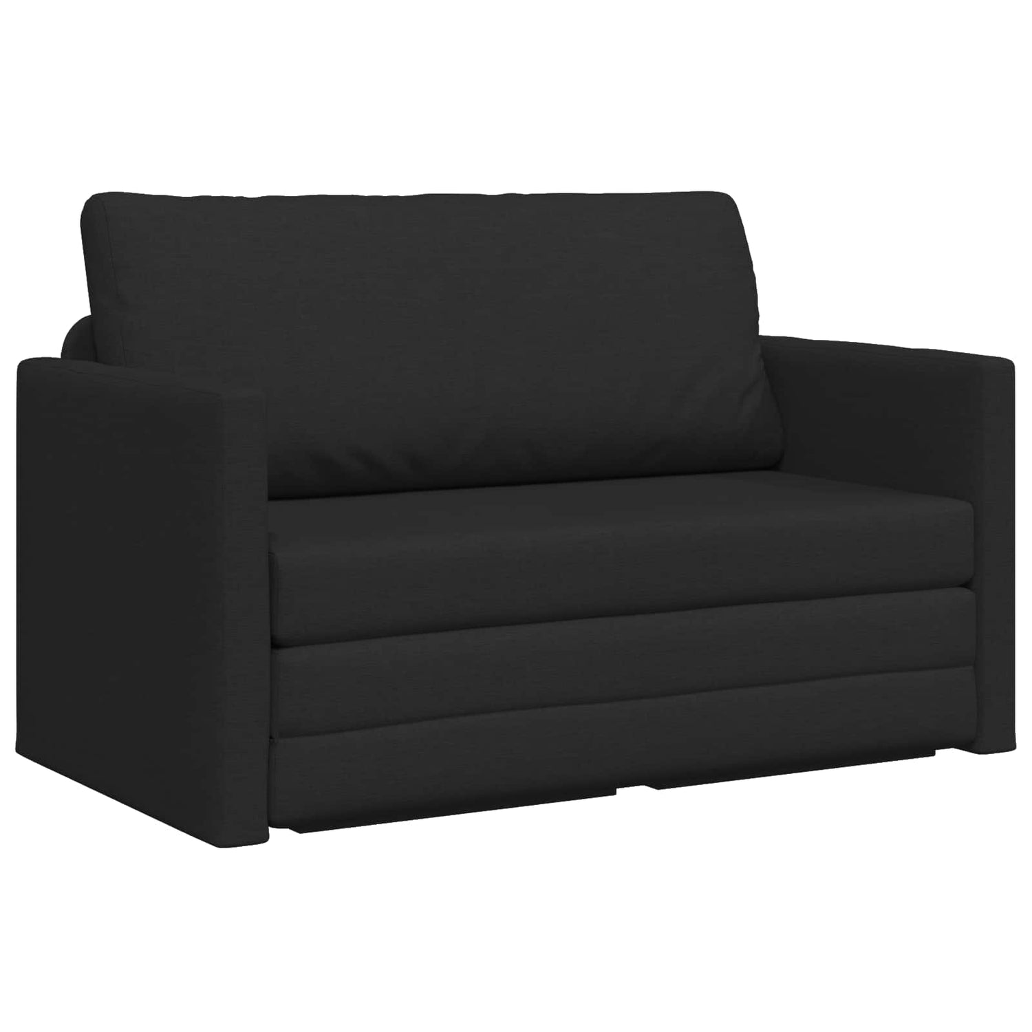 2-Seters Sammenleggbart Sovesofa Svart 124 X 71 X 78 Cm Stoff