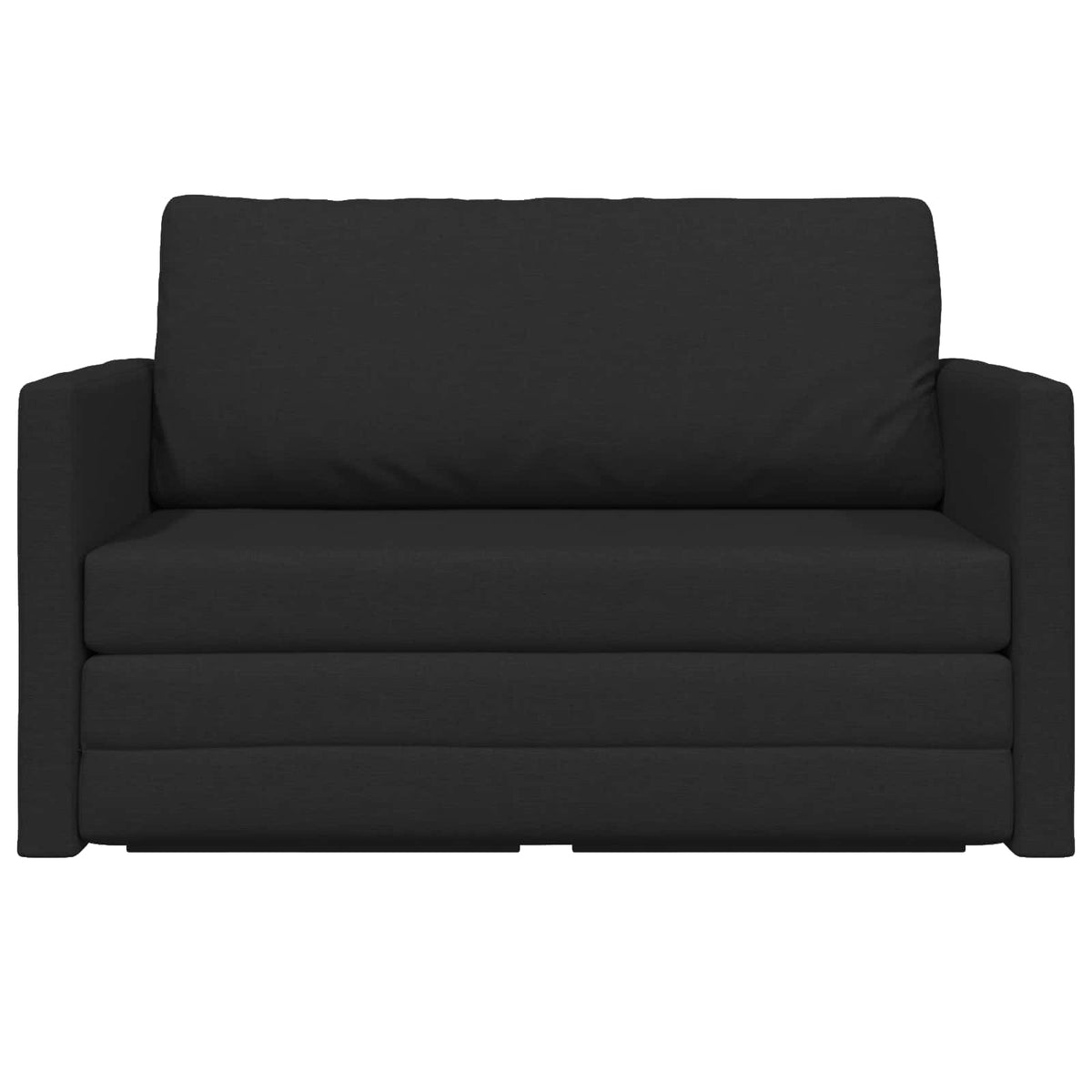 2-Seters Sammenleggbart Sovesofa Svart 124 X 71 X 78 Cm Stoff
