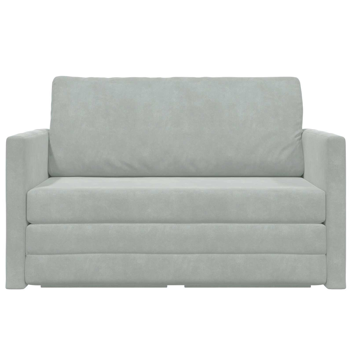 Sammenleggbar Sofa Seng Lysegrå 124 X 71 X 78 Cm Fløyel