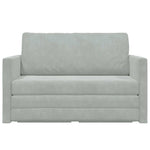 Sammenleggbar Sofa Seng Lysegrå 124 X 71 X 78 Cm Fløyel