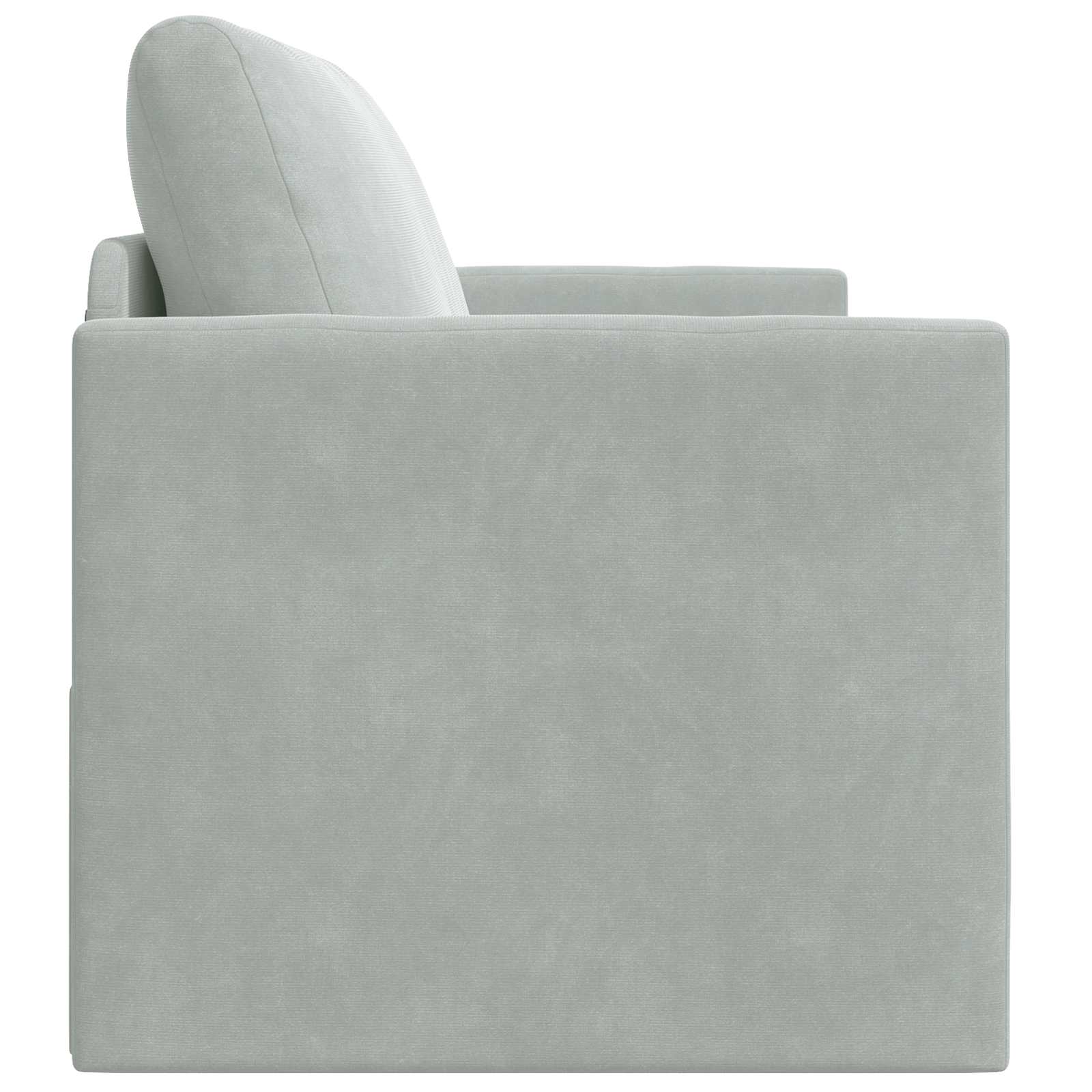 Sammenleggbar Sofa Seng Lysegrå 124 X 71 X 78 Cm Fløyel