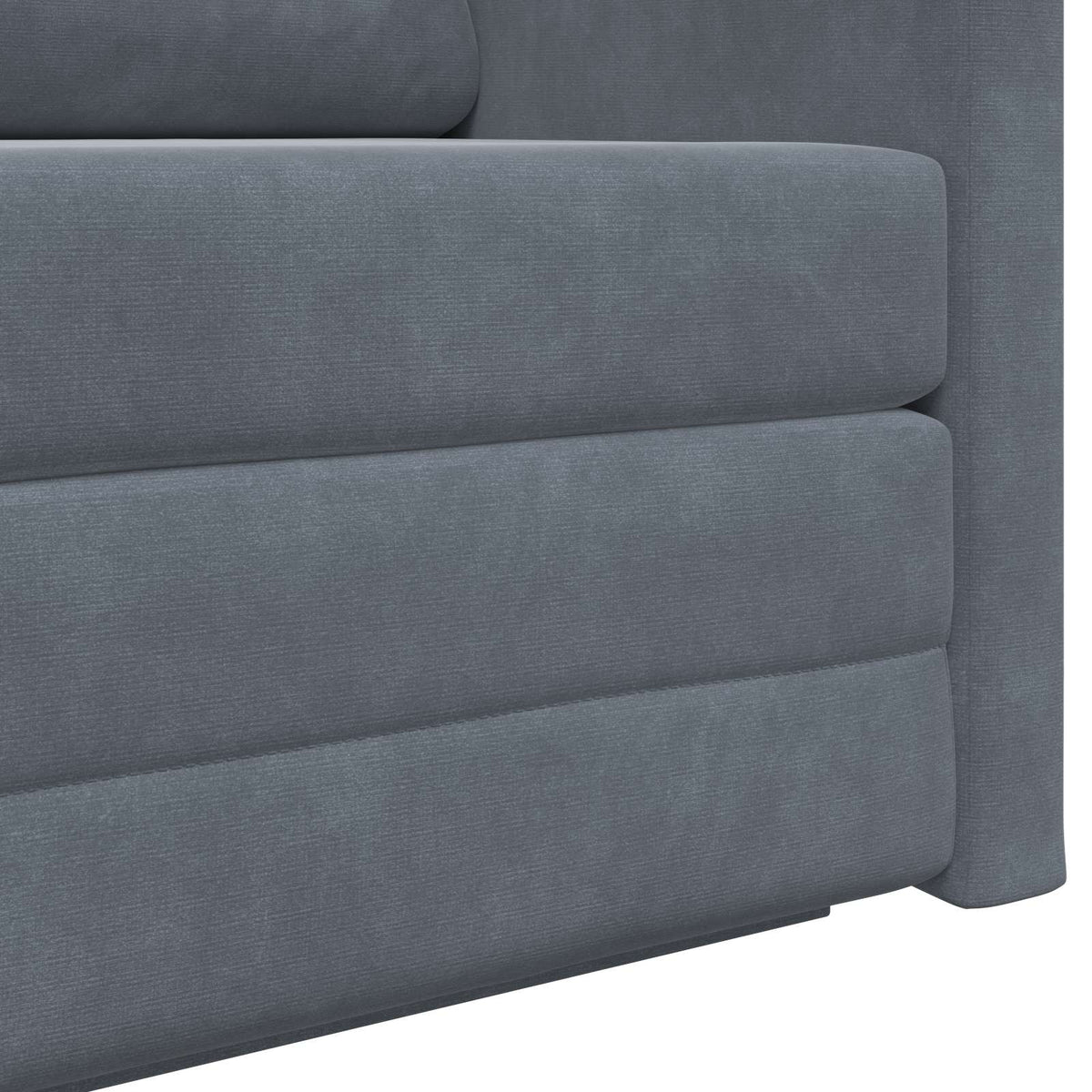 Sammenleggbar Sofa Seng Mørkegrå 124 X 71 X 78 Cm Fløyel