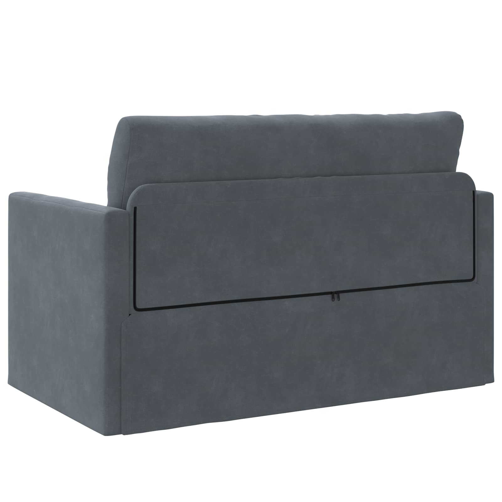 Sammenleggbar Sofa Seng Mørkegrå 124 X 71 X 78 Cm Fløyel