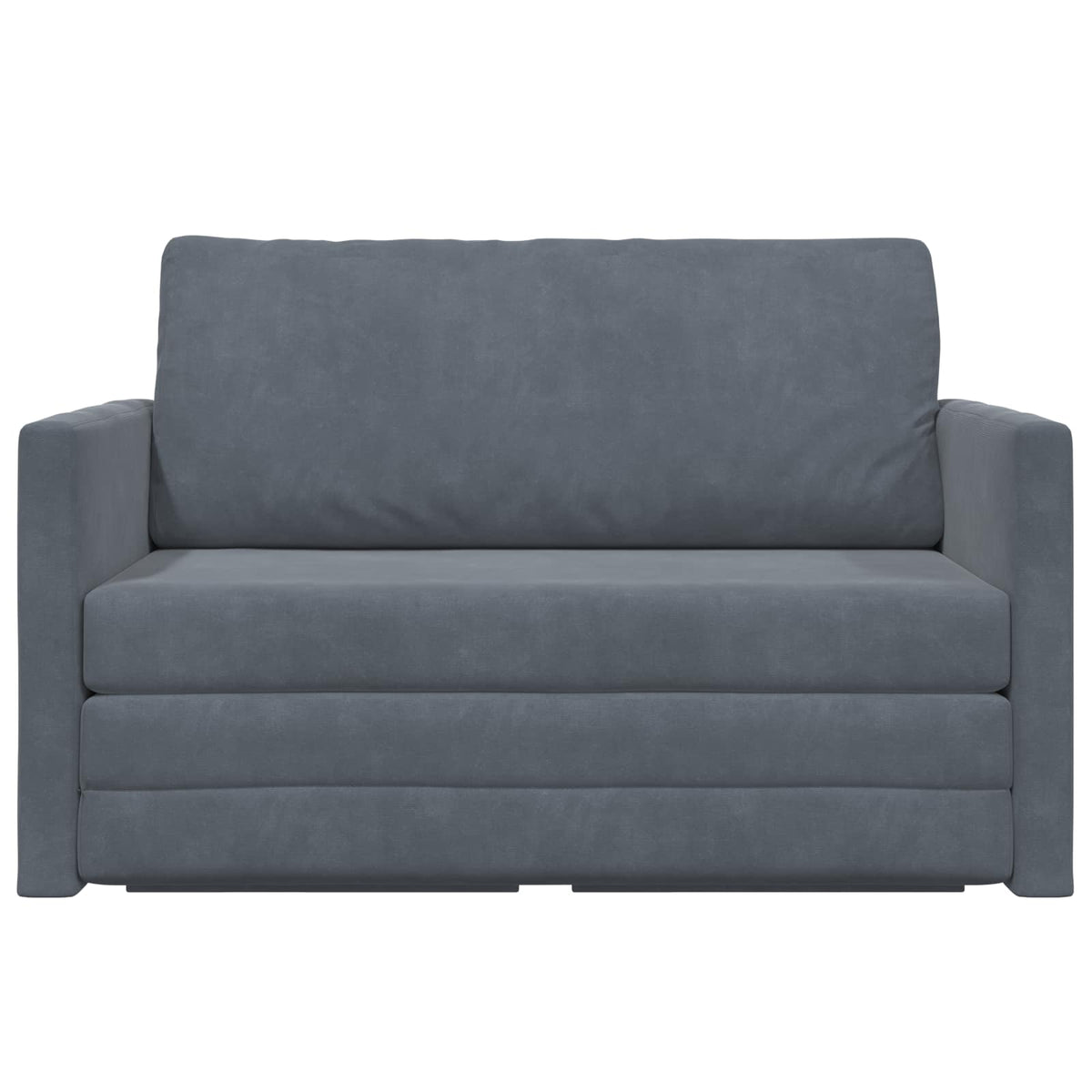 Sammenleggbar Sofa Seng Mørkegrå 124 X 71 X 78 Cm Fløyel