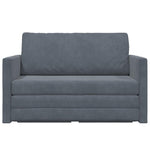 Sammenleggbar Sofa Seng Mørkegrå 124 X 71 X 78 Cm Fløyel