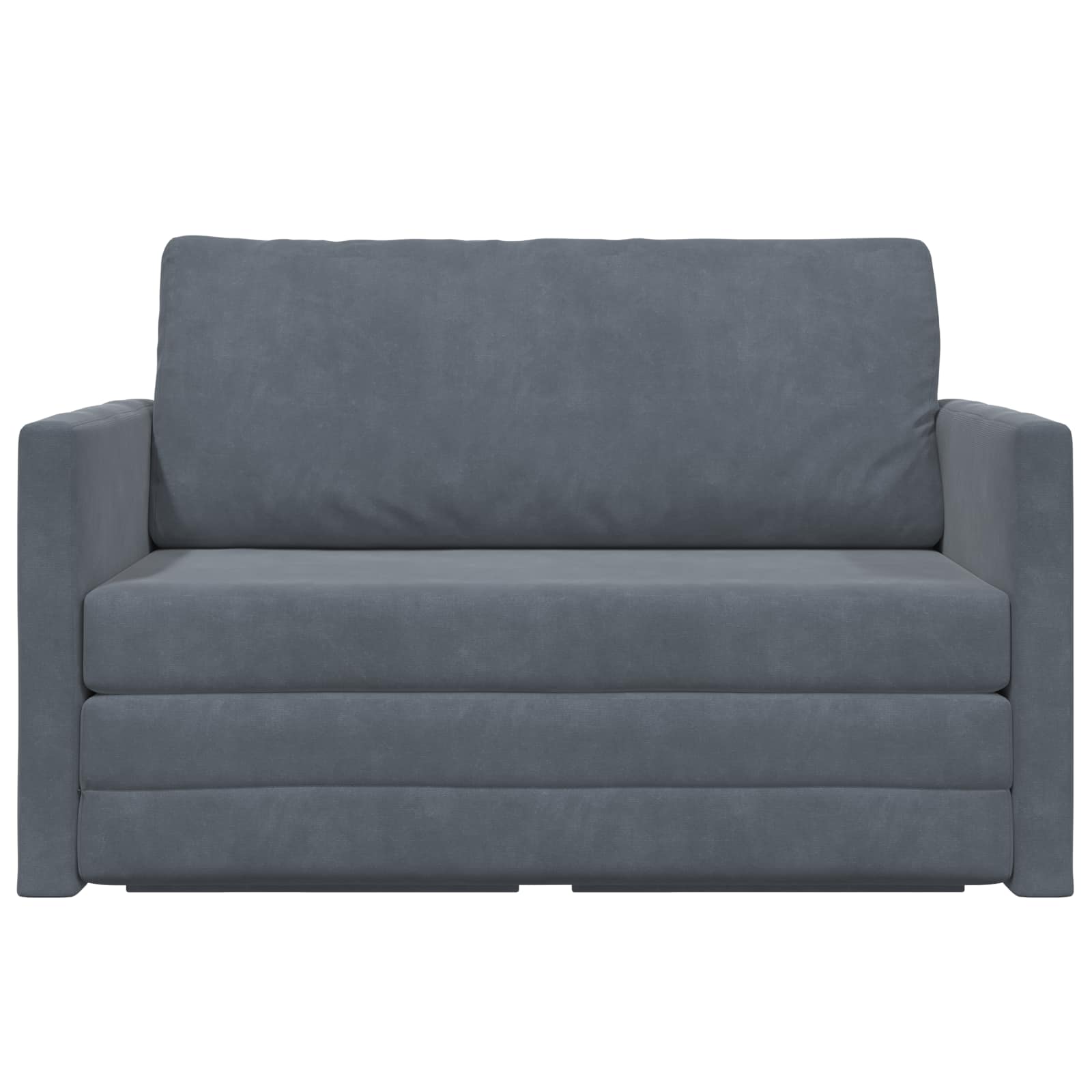 Sammenleggbar Sofa Seng Mørkegrå 124 X 71 X 78 Cm Fløyel