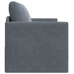 Sammenleggbar Sofa Seng Mørkegrå 124 X 71 X 78 Cm Fløyel