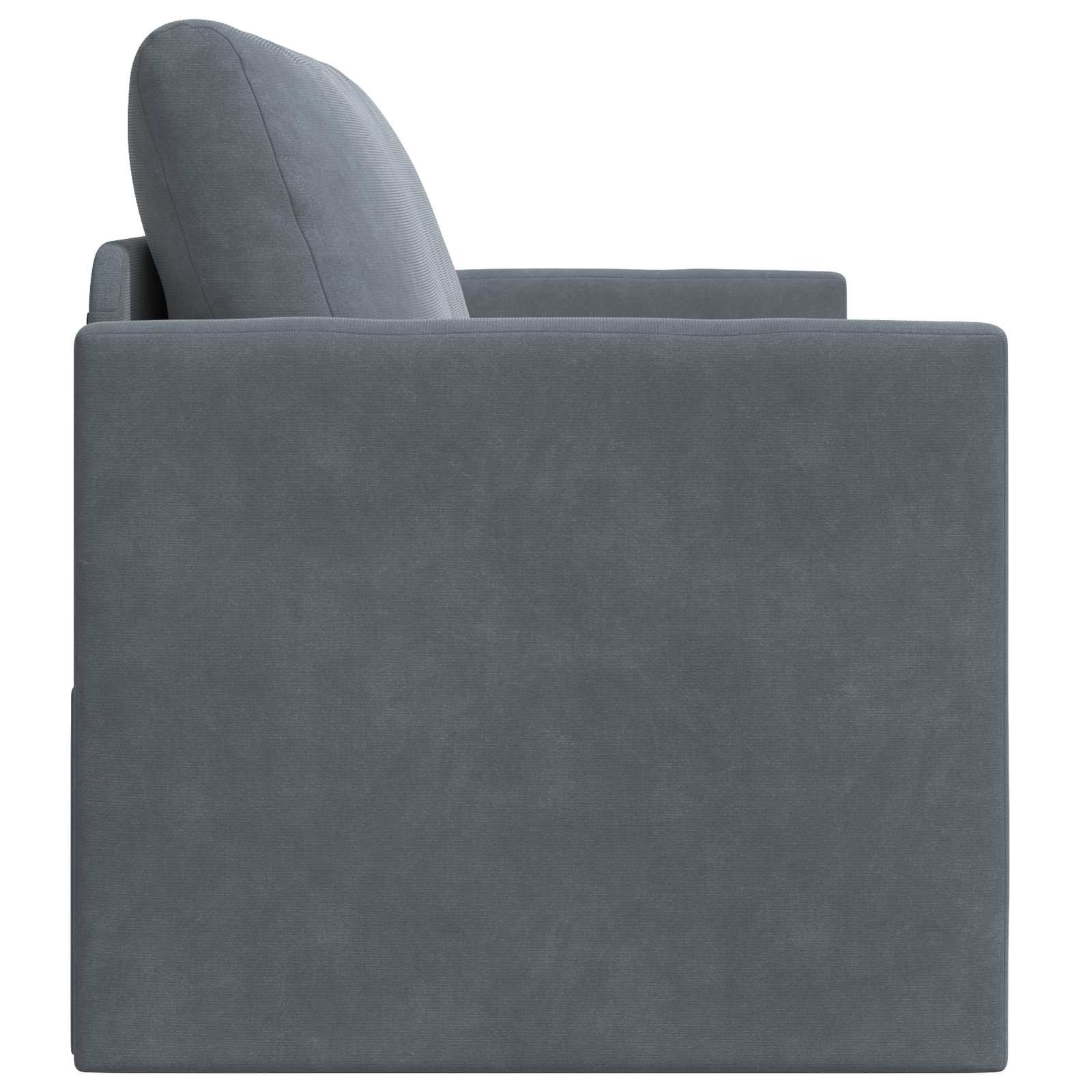 Sammenleggbar Sofa Seng Mørkegrå 124 X 71 X 78 Cm Fløyel