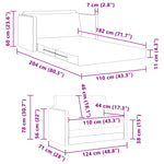 Sammenleggbar Sofa Seng Mørkegrå 124 X 71 X 78 Cm Fløyel