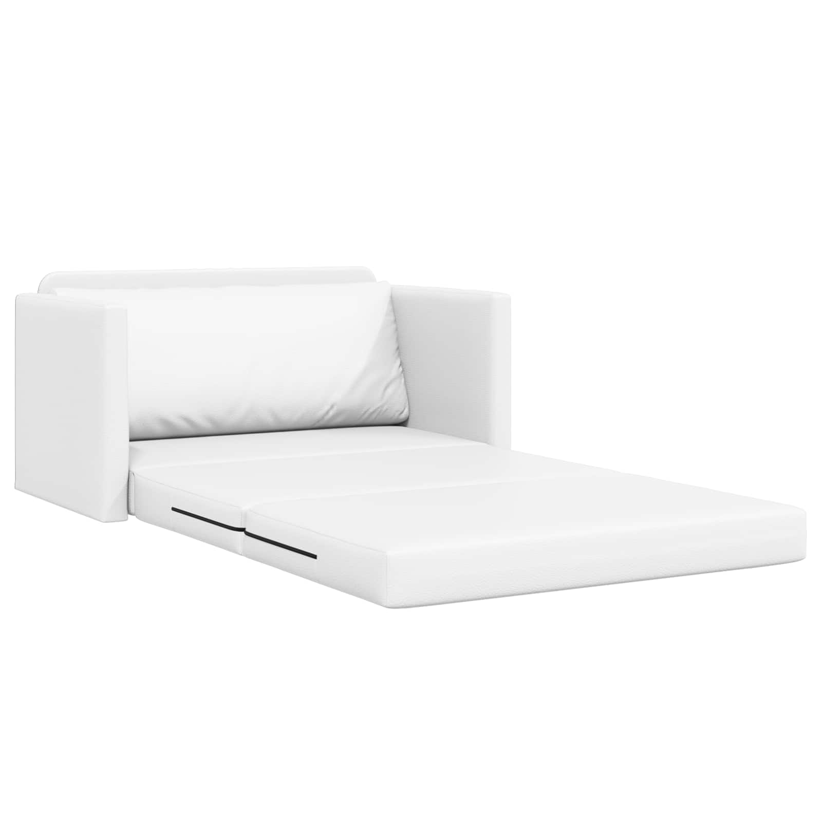 Sammenleggbar Sofa Seng Hvit 124 X 71 X 78 Cm Pvc