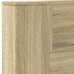 Hodegavlskap Med Led Med Hylle Sonoma 140 X 16,5 X 103,5 Cm