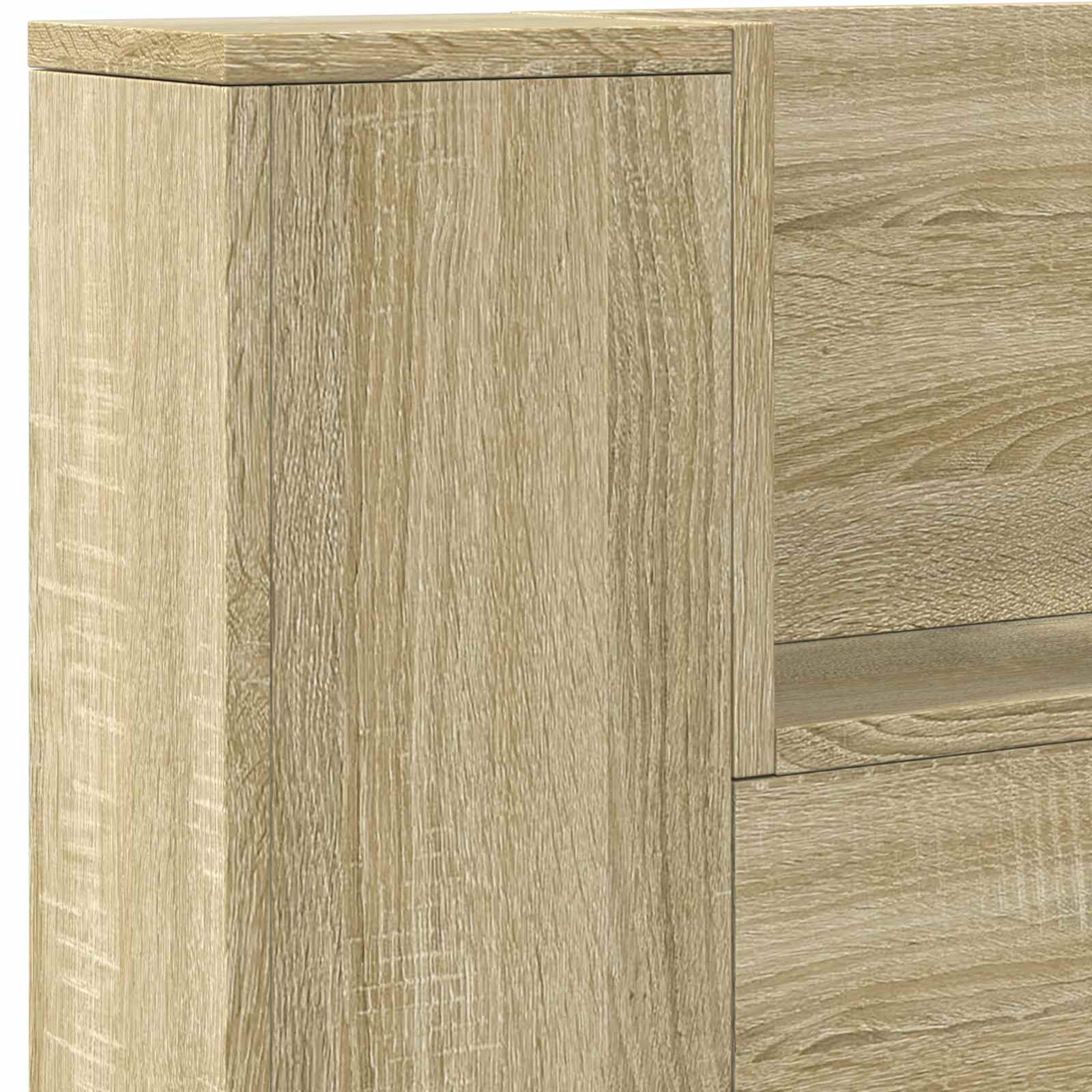 Hodegavlskap Med Led Med Hylle Sonoma 140 X 16,5 X 103,5 Cm