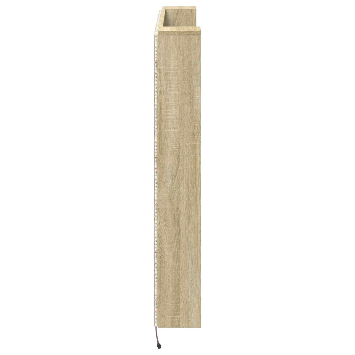Hodegavlskap Med Led Med Hylle Sonoma 140 X 16,5 X 103,5 Cm