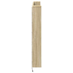 Hodegavlskap Med Led Med Hylle Sonoma 140 X 16,5 X 103,5 Cm