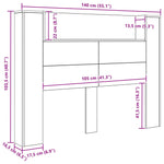 Hodegavlskap Med Led Artisan Eik 140 X 16,5 X 103,5 Cm