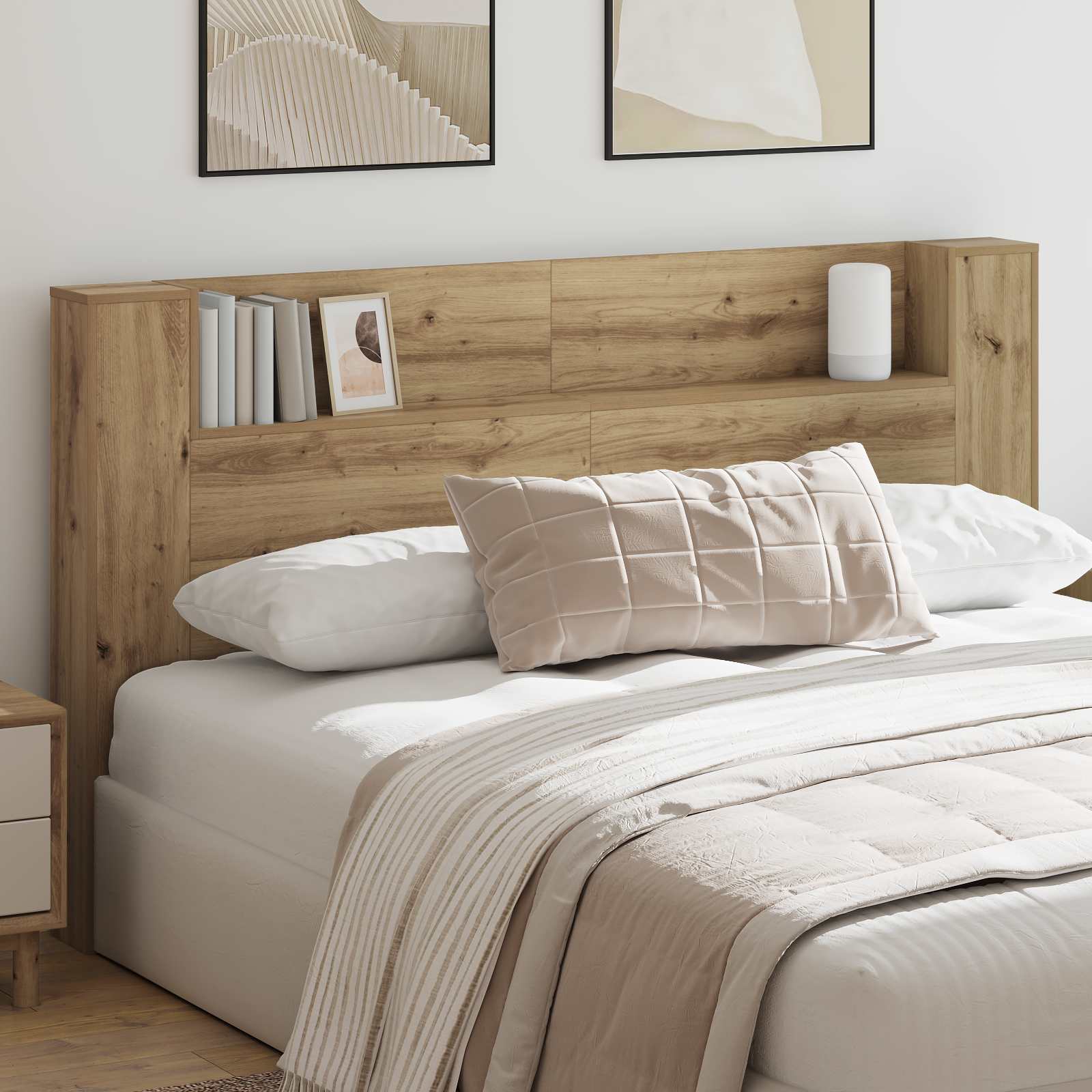 Hodegavlskap Med Led Kunstnerisk Eik 180 X 16,5 X 103,5 Cm