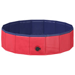 Sammenleggbar Hundebasseng Rød 80 X 80 X 12 Cm Pvc