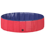 Sammenleggbar Hundebasseng Rød Og Blå 120 X 120 X 30 Cm Pvc