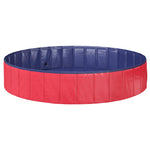 Sammenleggbar Hundebasseng Rød Og Blå Ø 160 X 30 Cm Pvc