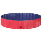 Sammenleggbar Hundebasseng Rød Og Blå Ø 160 X 30 Cm Pvc