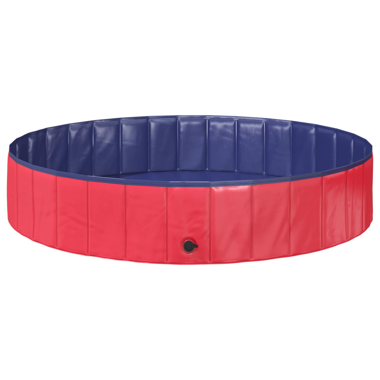 Sammenleggbar Hundebasseng Rød Og Blå Ø 160 X 30 Cm Pvc