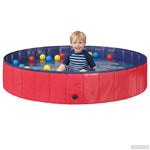 Sammenleggbar Hundebasseng Rød Og Blå Ø 160 X 30 Cm Pvc
