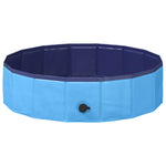 Sammenleggbar Hundebasseng Blå 80 X 80 X 12 Cm Pvc