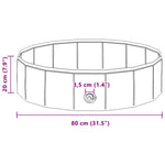Sammenleggbar Hundebasseng Blå 80 X 80 X 12 Cm Pvc