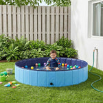 Sammenleggbar Hundebasseng Blå 160 X 160 X 30 Cm Pvc