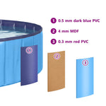 Sammenleggbar Hundebasseng Blå 160 X 160 X 30 Cm Pvc