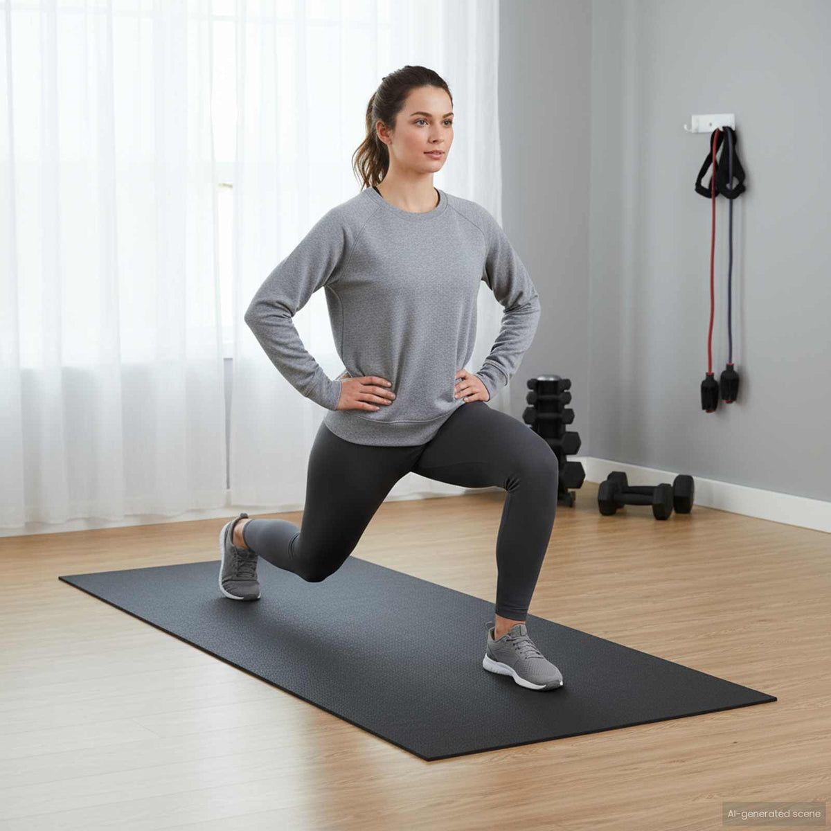 Sportsbeskyttelsesmatte Svart 200 X 90 X 0,6 Cm