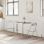 Sammenleggbart Stol 2 Pcs Hvit Og Grå 48 X 43,5 X 81 Cm