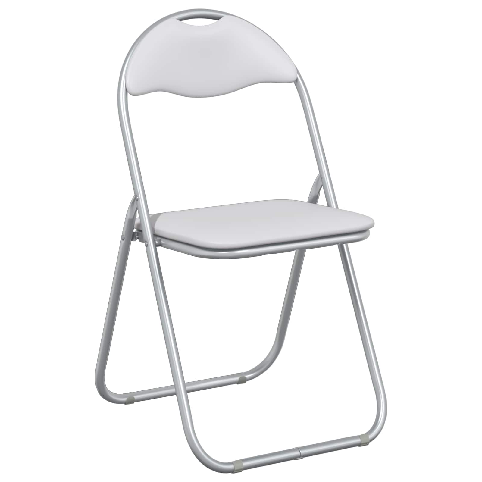 Sammenleggbart Stol 2 Pcs Hvit Og Grå 48 X 43,5 X 81 Cm