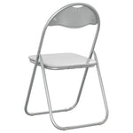 Sammenleggbart Stol 2 Pcs Hvit Og Grå 48 X 43,5 X 81 Cm