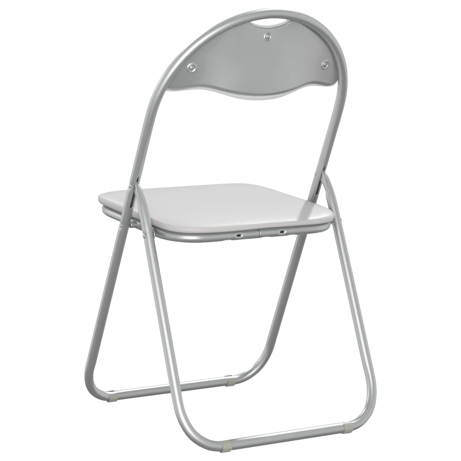 Sammenleggbart Stol 2 Pcs Hvit Og Grå 48 X 43,5 X 81 Cm