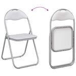 Sammenleggbart Stol 2 Pcs Hvit Og Grå 48 X 43,5 X 81 Cm