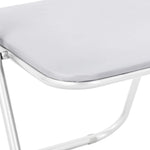 Sammenleggbart Stol 2 Pcs Hvit 48 X 43,5 X 81 Cm Kunstlær