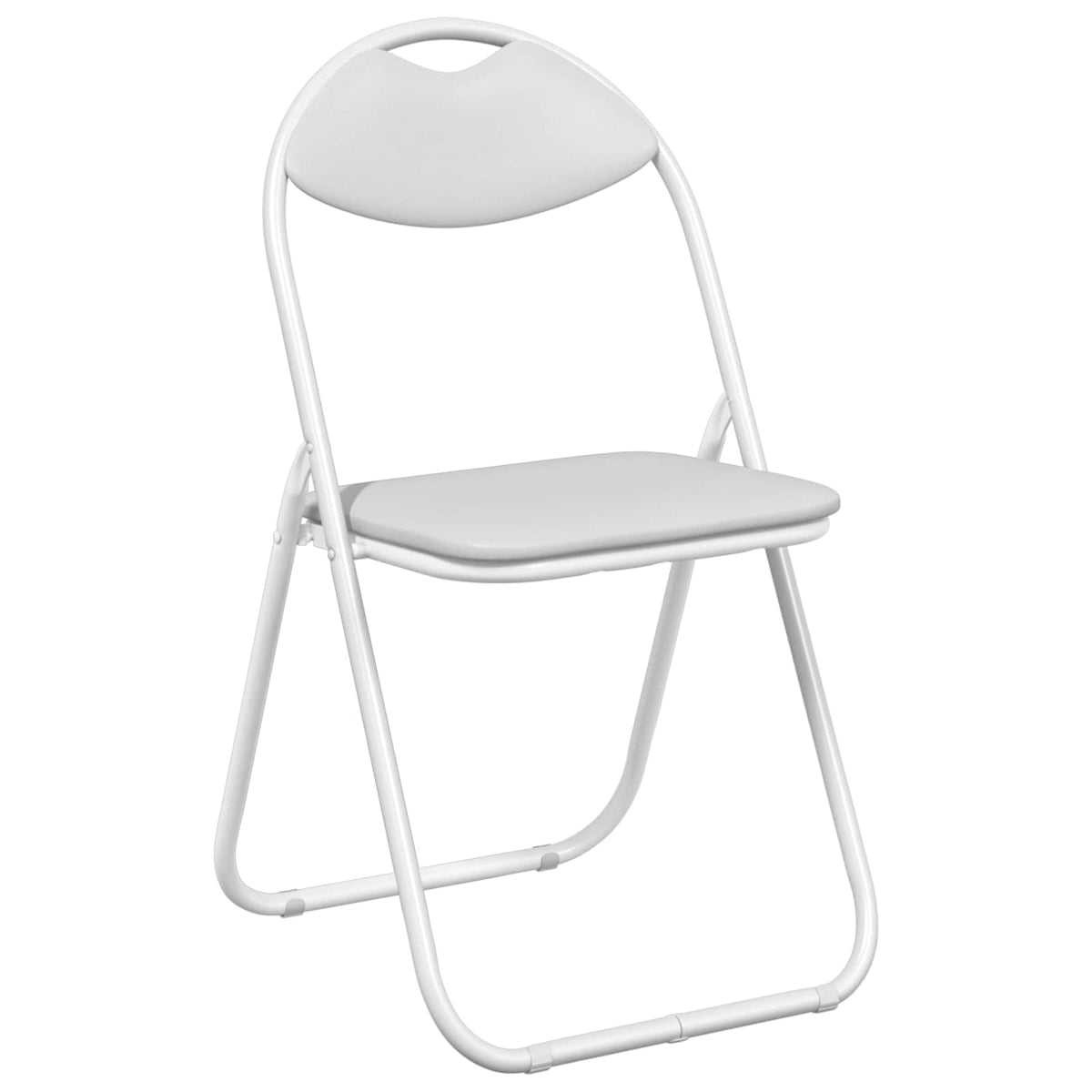 Sammenleggbart Stol 2 Pcs Hvit 48 X 43,5 X 81 Cm Kunstlær