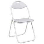 Sammenleggbart Stol 2 Pcs Hvit 48 X 43,5 X 81 Cm Kunstlær