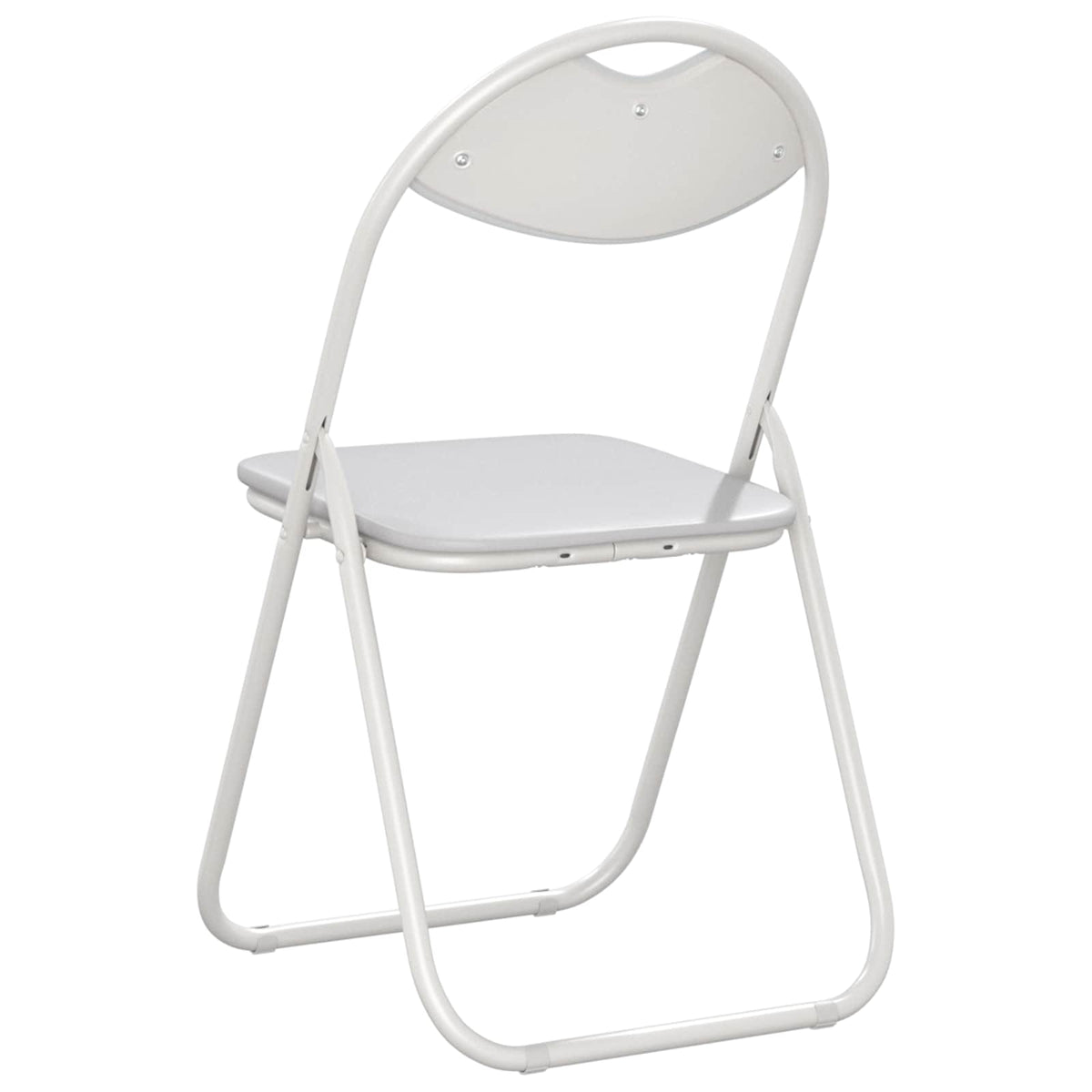 Sammenleggbart Stol 2 Pcs Hvit 48 X 43,5 X 81 Cm Kunstlær